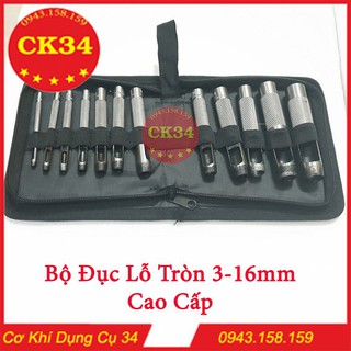 Bộ đục lỗ 12 chi tiết 3-16mm cao cấp