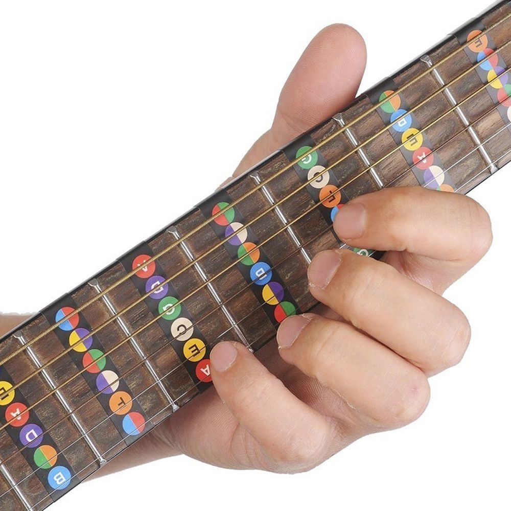 Waterproof Lectric Guitar For Beginner Guitar Fretboard Stickers Trainer Learner Strips Decal Fretboard Note