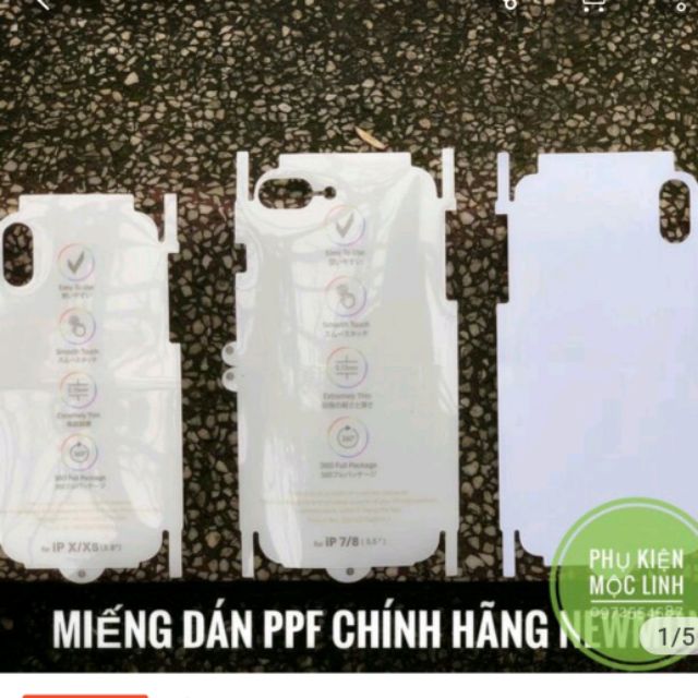 Miếng dán Film PPF mặt lưng sau cho iphone XR