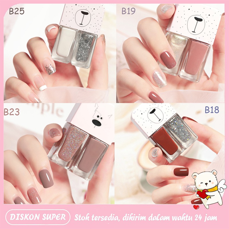 （Vận chuyển trong 24h từ Hà Nội）Set 2 Chai Sơn Móng Tay Nhũ + Lì Fairy's Gift 2*6ML(B16_B30)