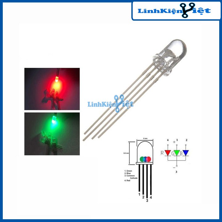 Led RGB 7 Màu Siêu Sáng 5mm