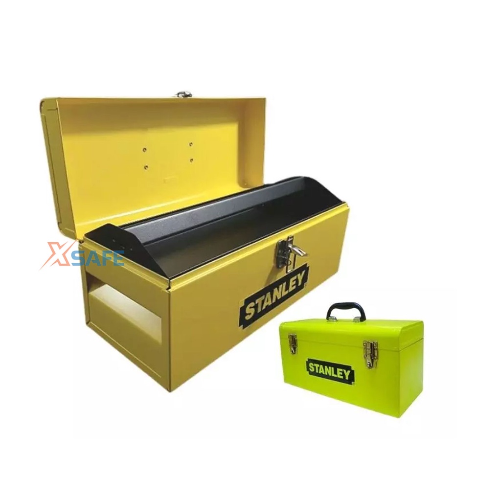 Hộp dụng cụ sắt 19inch STANLEY 93-544 Hộp đựng đồ nghề hợp kim thép cao cấp Sơn tĩnh điện chống gỉ sét - Chính hãng