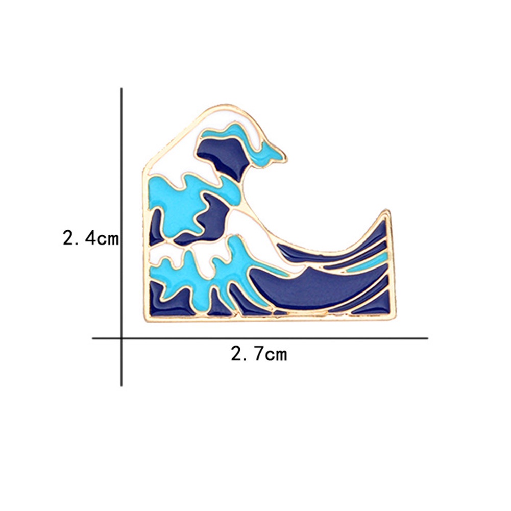 YOML✔Unisex Creative Cartoon Wave Shape Enamel Brooch Pin Jacket Backpack Decor Gift