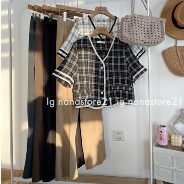Áo khoác dạ tweed mỏng Nana21 Nana21store