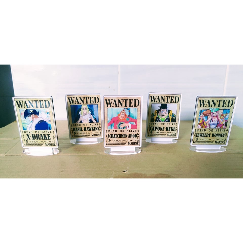 Thẻ truy nã mica ONEPIECE - Siêu Tân Tinh )