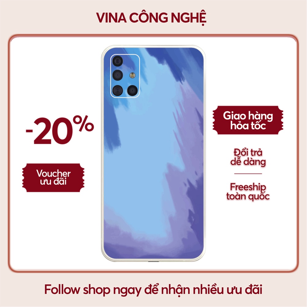 Ốp lưng Samsung A71/A02S/A12/A22 4G/A32/....dẻo cạnh vuông bảo vệ camera hình Water Colour