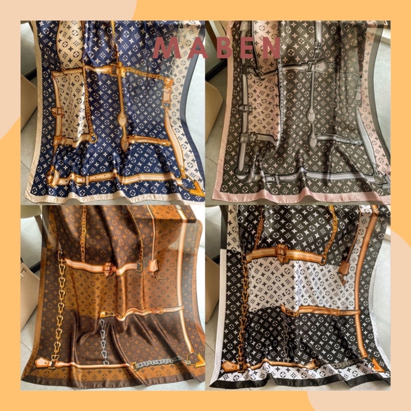 Khăn lụa choàng cổ cao cấp size 90x180cm