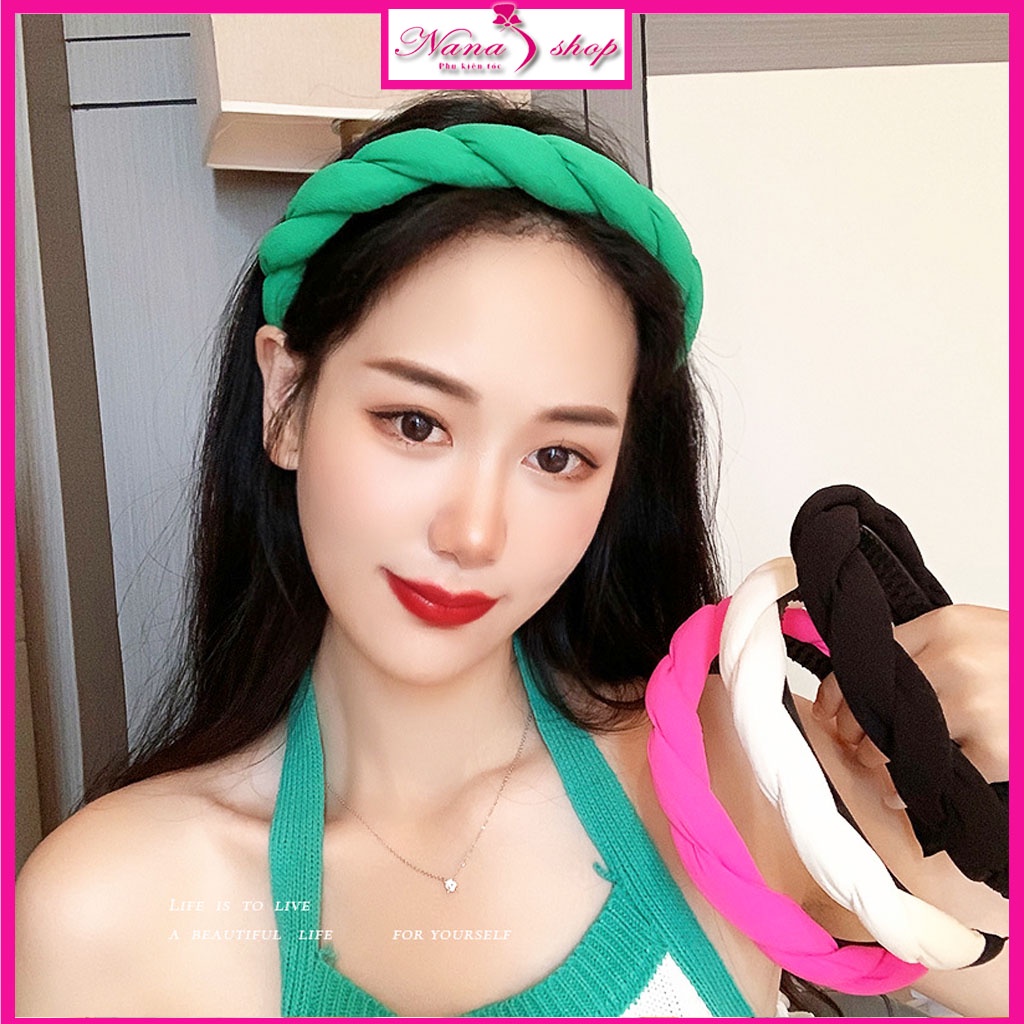 Bờm tóc vải bện thừng xoắn xốp cao cấp sang trọng giá rẻ Nana Shop