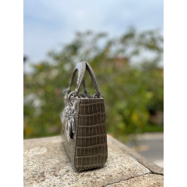 Túi xách nữ Dior lady mini 17 da cá sấu mĩ cao cấp thêu tay