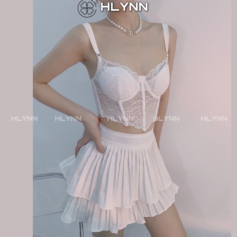 Áo corset ren quai lụa tặng kèm mút M194