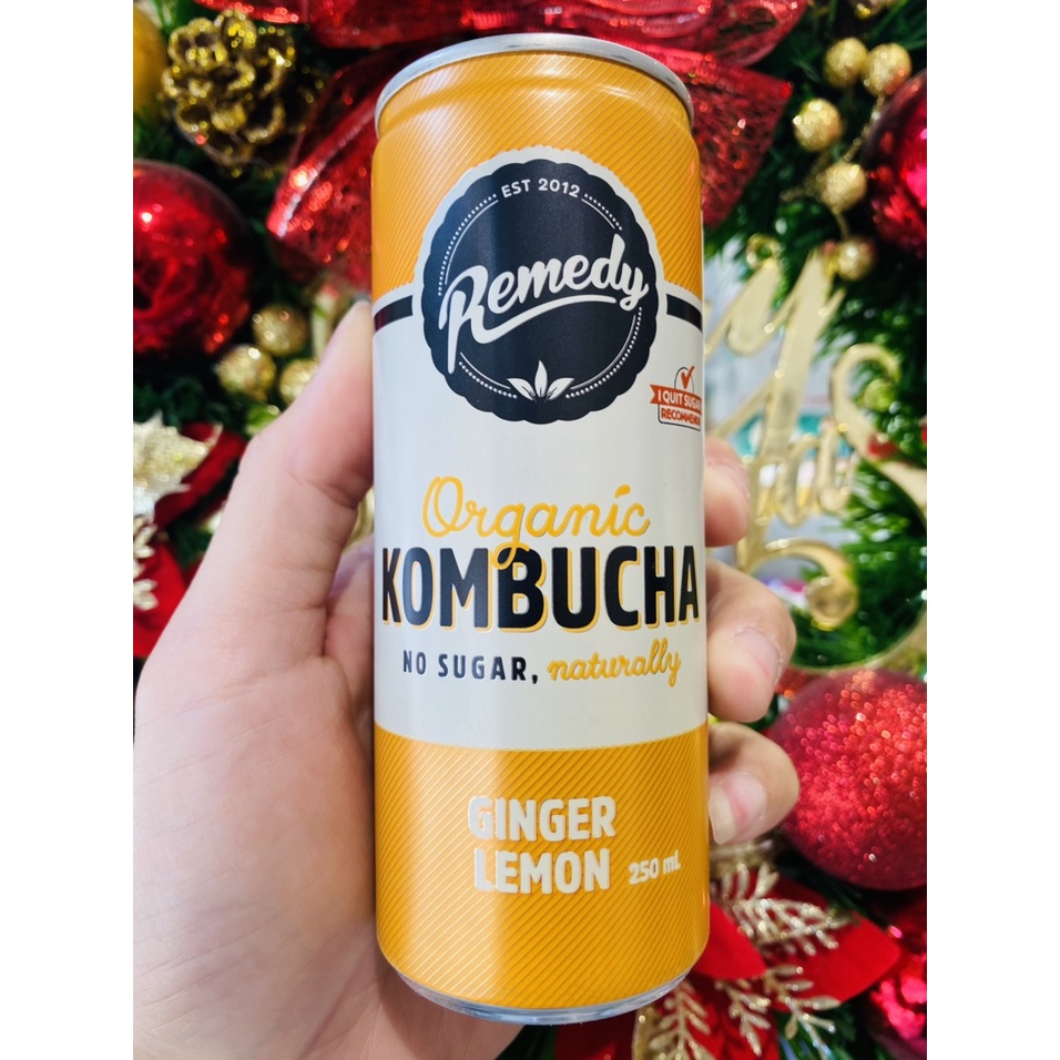 Trà Kombucha Remedy có ga các vị 250ml- Hàng nhập khẩu chính hãng