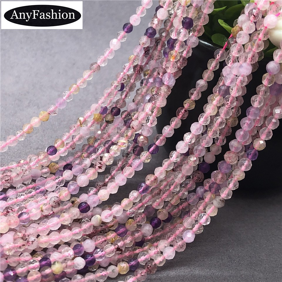 Hạt đá tự nhiên nhỏ Super Seven Square Diamond Gemstone Cut Light Gemstone DIY