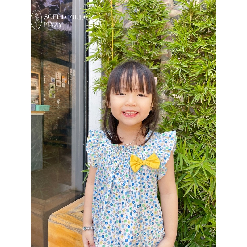 Set Bộ Áo Smock Đính Nơ Quần Linen Túi Mềm Sofiacandy Xinh Đẹp [Có sẵn]