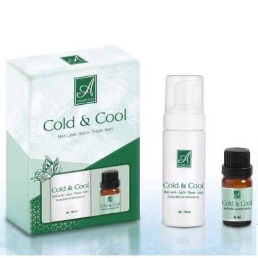 Dung dịch vệ sinh phụ nữ Cold Cool A cosmetics mát lạnh - Sạch - Thơm - Khít + kèm nước hoa cô bé