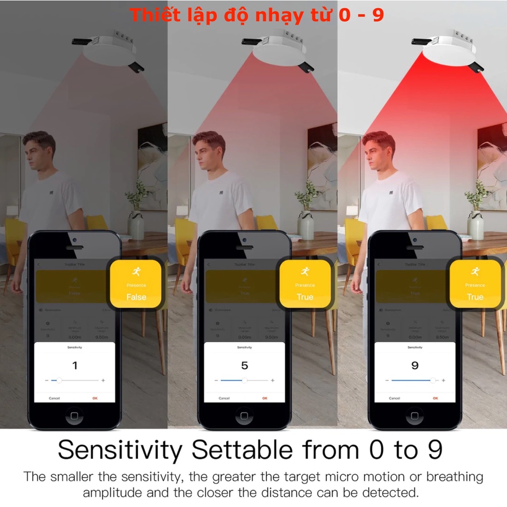Cảm biến hiện diện Zigbee / Wifi , App Smart Life / Tuya Smart / Home Assistant  -