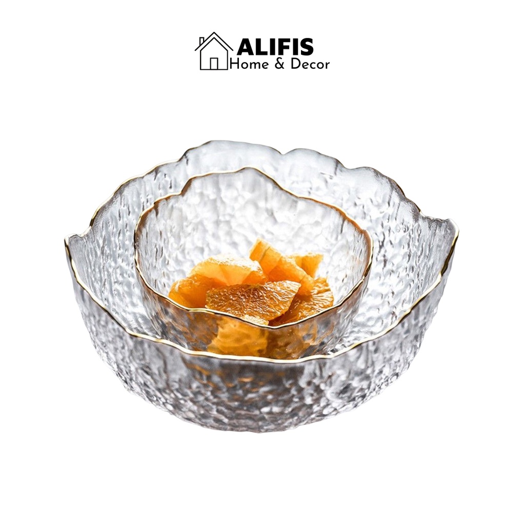 Tô thuỷ tinh chịu nhiệt , bát thuỷ tinh đựng salad trong suốt nhiều hình dáng Alifis