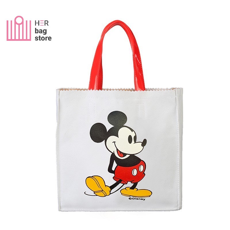 Túi tote nữ xách tay hoạt hình mickey vải mềm Hàn Quốc đeo chéo mini học sinh viên đi chơi đi học giá rẻ Herbag Store