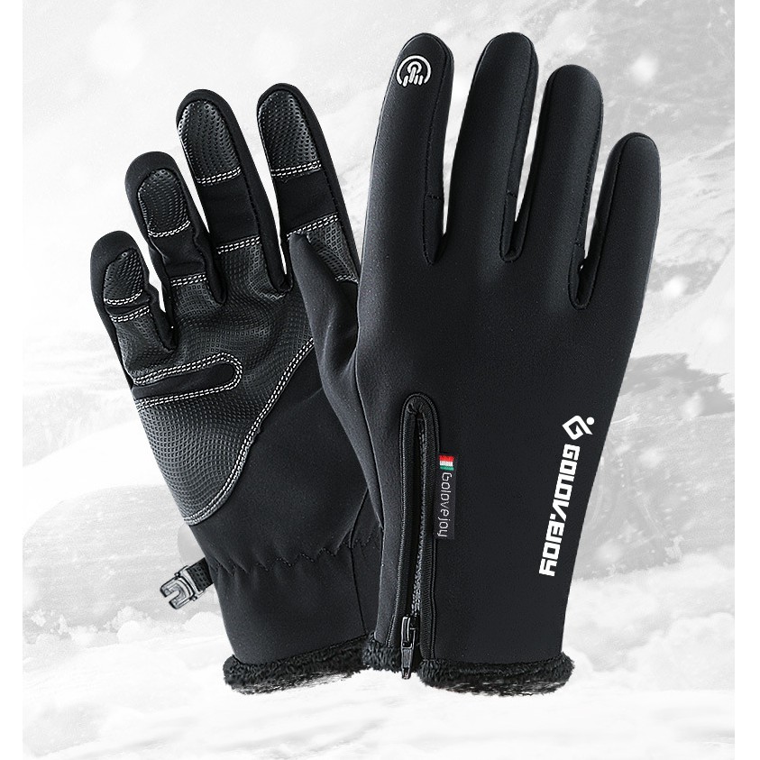 GĂNG TAY MÙA ĐÔNG CHỐNG NƯỚC - Găng Tay Nam Cao Cấp Cảm Ứng Điện Thoại, Lót Bông Bên Trong