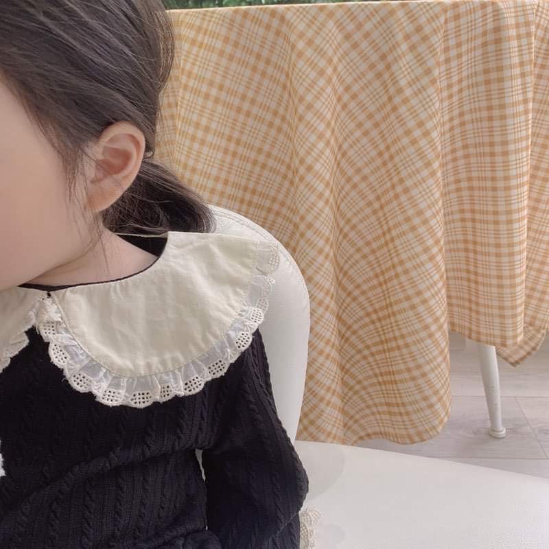 ÁO LEN CỔ BÈO THU ĐÔNG BÉ GÁI SÀNH ĐIỆU