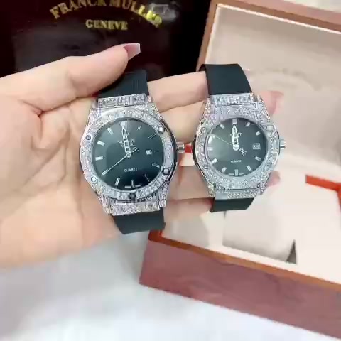 Đồng hồ nữ Hubl. , đồng hồ hubl.o nữ dây silicon thơm mặt đính đá full viền sáng sang trọng đẳng cấp cực đẹp - DNDStyle | BigBuy360 - bigbuy360.vn