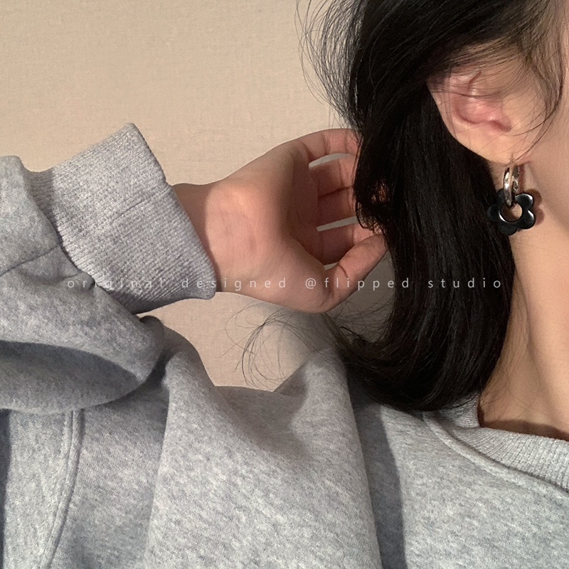 Khuyên Tai Bạc Dạng Vòng Tròn Ngọt Ngào Cho Nữ