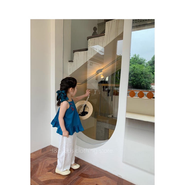 Bộ 2 dây thêu 2 dải hoa bé gái