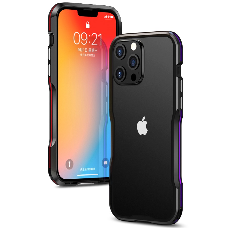 LUPHIE Ốp Điện Thoại Khung Kim Loại Chống Sốc Không Phai Màu Cho iPhone13 12 11 Pro MAX XR X XS MAX