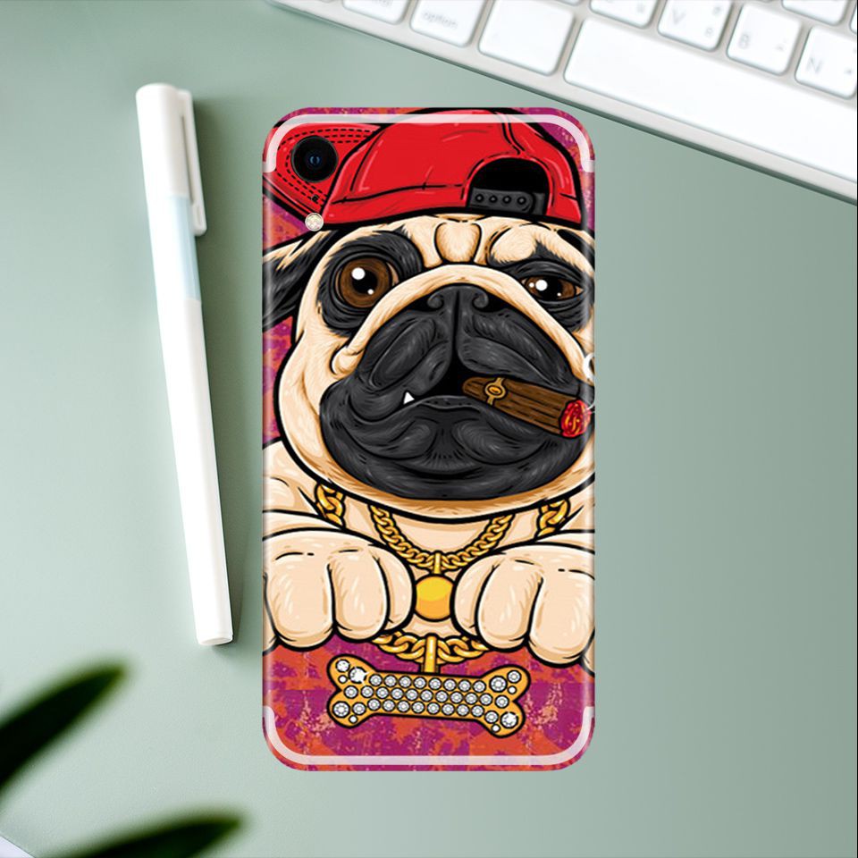 Miếng dán skin hình chó bull hiphop cho iPhone mẫu atk110