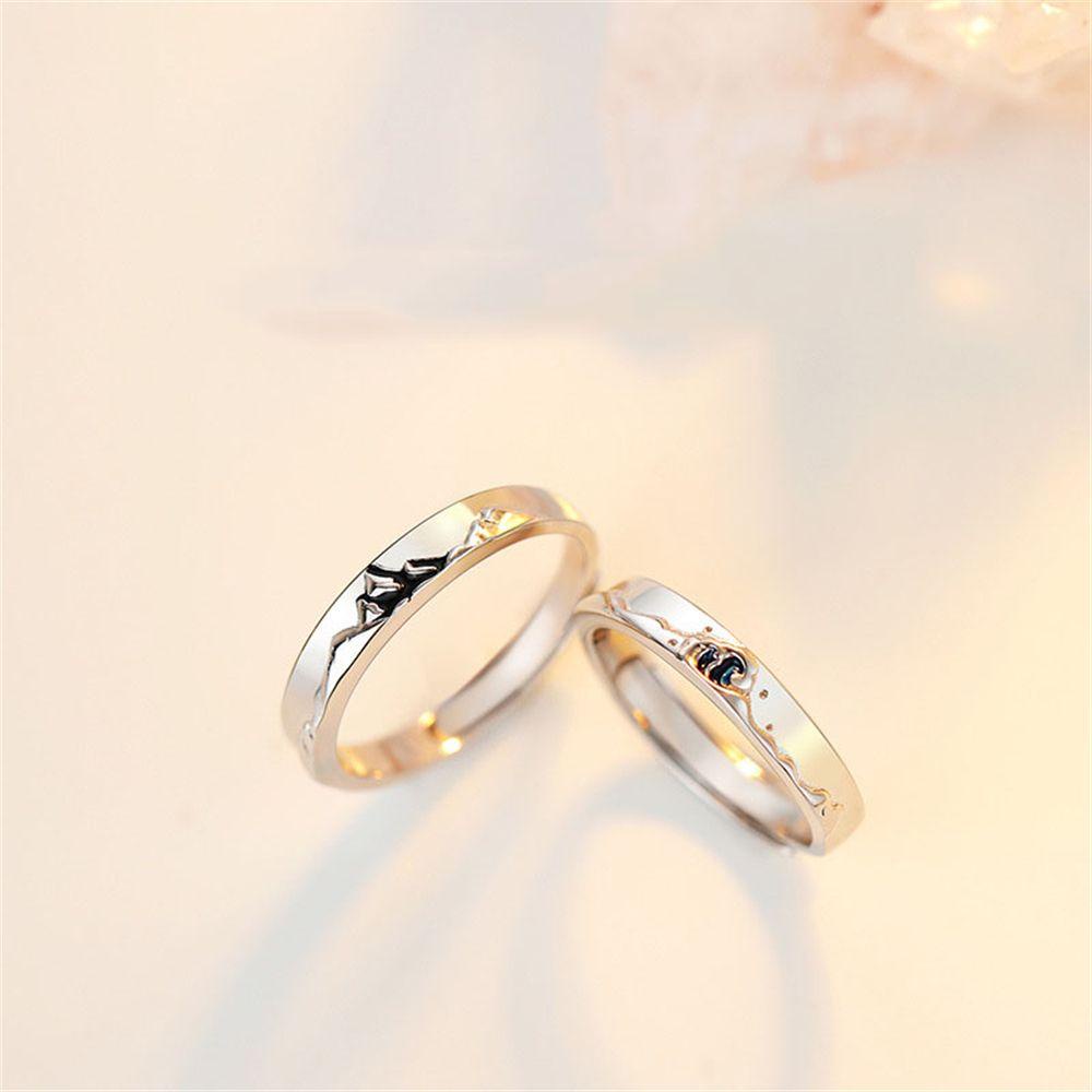 Nhẫn Mạ Bạc S925 Hình Hoa Hồng Cho Cặp Đôi|Mạ