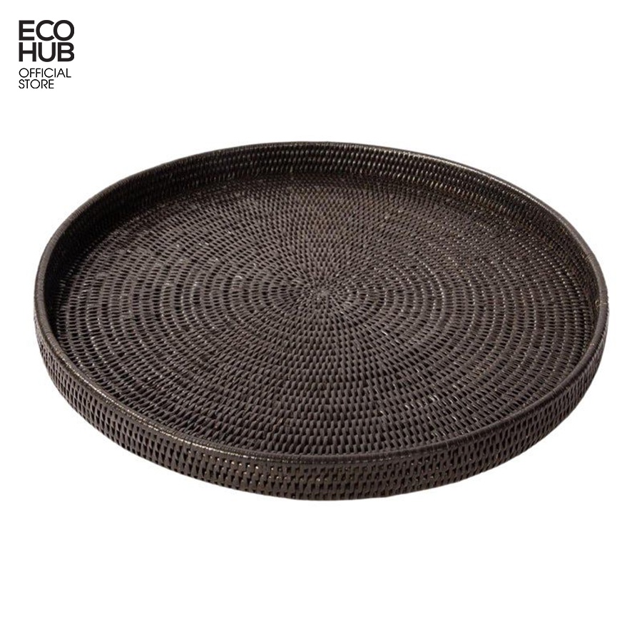 Khay, mâm tròn, mây ECOHUB đựng đồ ăn d30/35/40/45/50cm (Round Rattan Tray For Food)