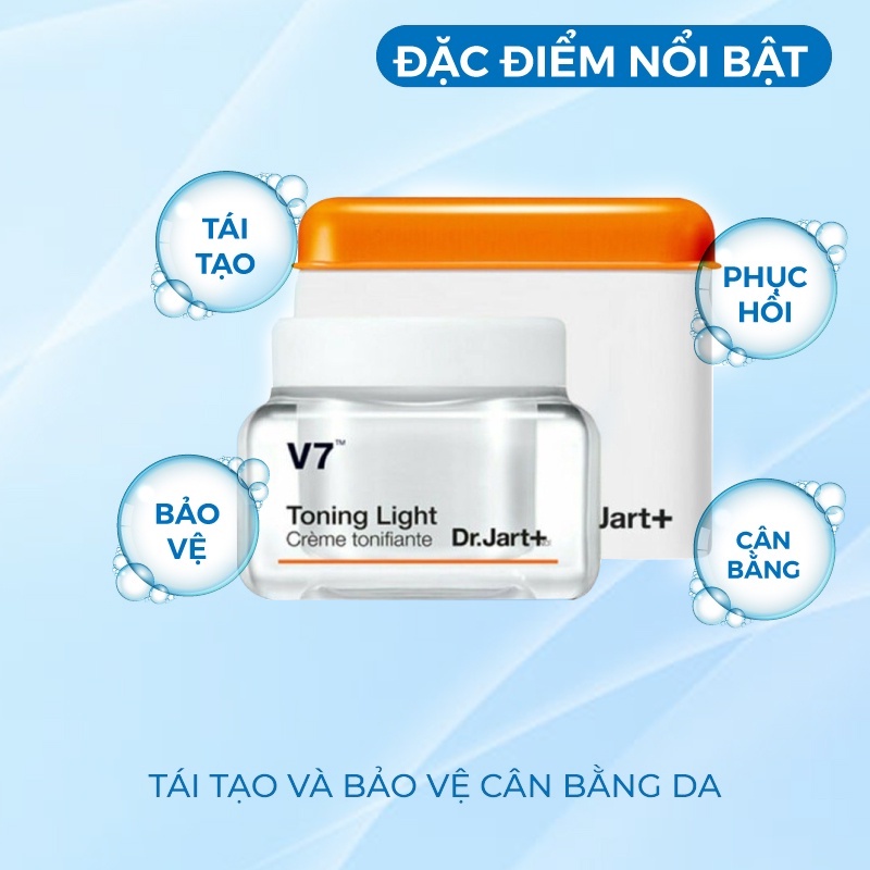 Kem Dưỡng Trắng Da Và Tái Tạo Da V7 Toning Light Dr.jart+ Hàn Quốc 50ml Giúp Da Trắng Sáng & Giảm Thâm Nám