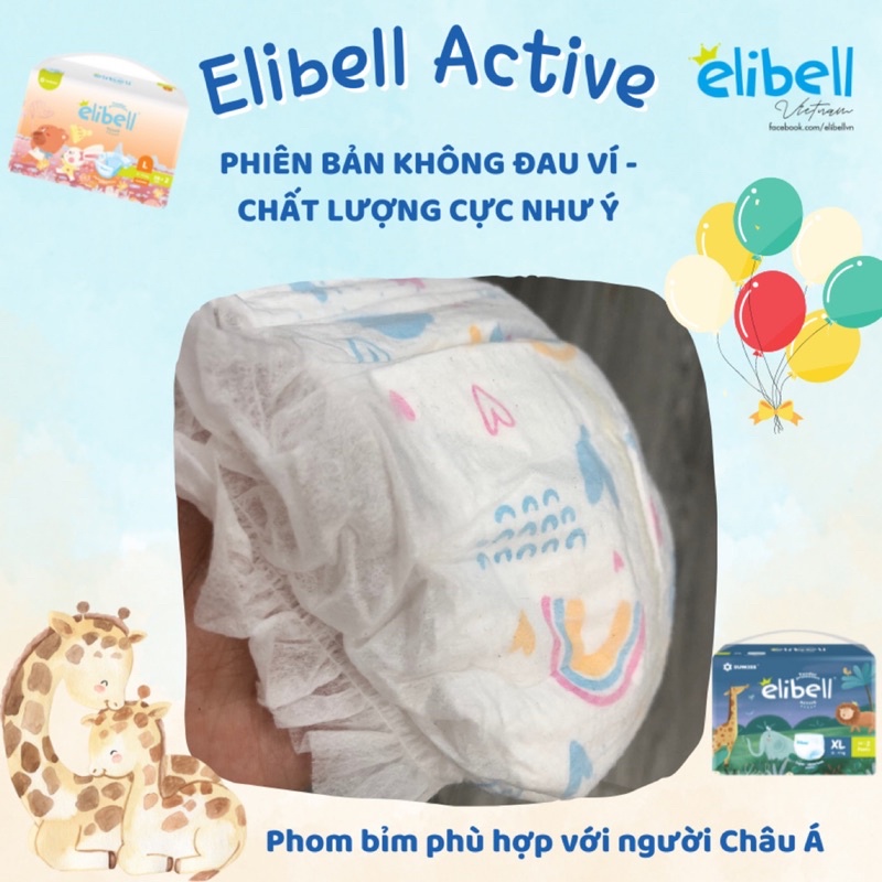 Bỉm dán/quần Elibell Active nội địa Nga phiên bản không đau ví S1/M1/L1/XL1/XXL1