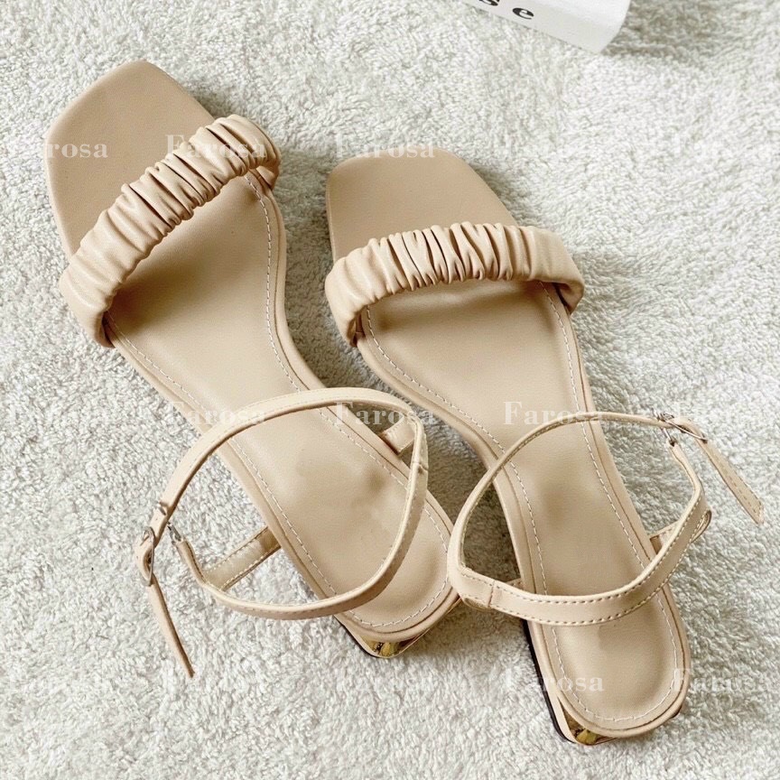 Dép sandal nữ quai nhún ngang đế 2cm cực sang chảnh