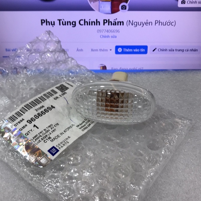 96666694 Đèn xi nhan tai xe màu trắng xịn chính hãng cho hãng xe Deawoo/Chevrolet