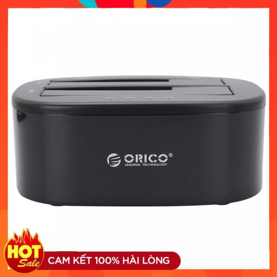 [Chính Hãng] Đế cắm ổ cứng đôi (2 khe cắm) kết nối chuẩn 3.0 Orico 6228US3 - Dock ổ cứng 2,5" và 3,5" HDD/SSD