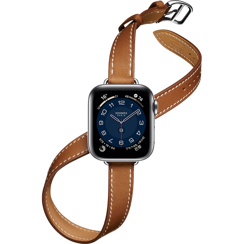 Dây Đeo Bằng Da Thật Hai Lớp Cho Đồng Hồ Thông Minh Apple Watch Series 7/6/SE/5/4/3/2/1