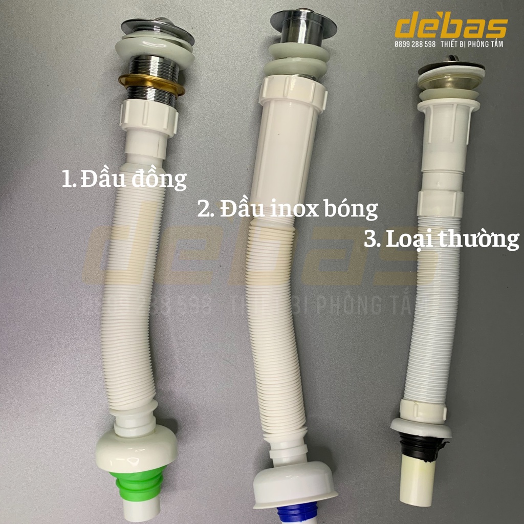 Bộ xả lavabo xi phông thoát nước lavabo xi phông bồn rửa mặt chậu rửa mặt nhựa kéo dãn đa năng Debas