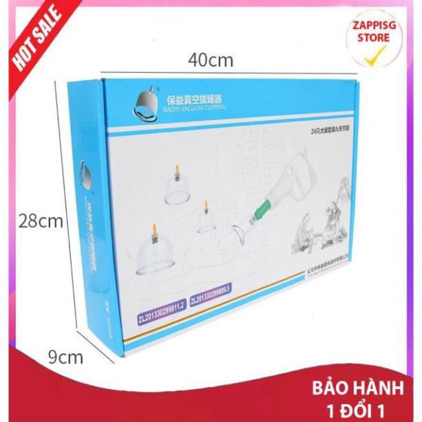 Bảo hành uy tín Bộ giác hơi 24 cốc không dùng lửa z