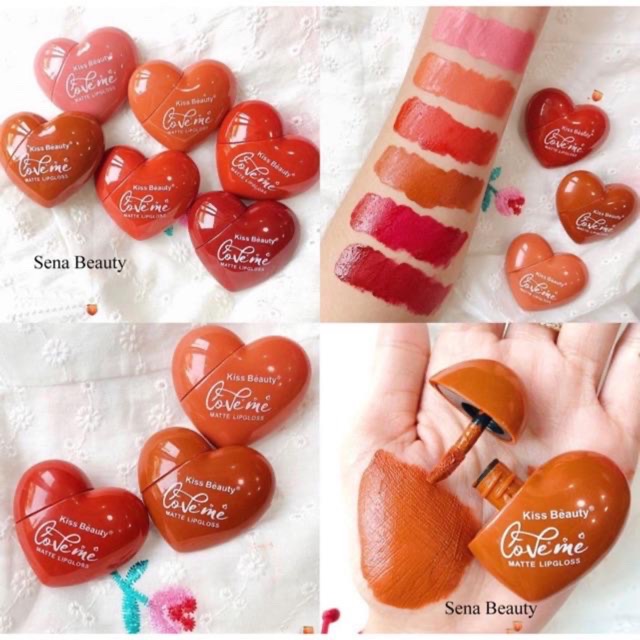 Son kem tint trái tim Kiss Beauty For Valentine Sena Beauty (SKTT) | Thế Giới Skin Care