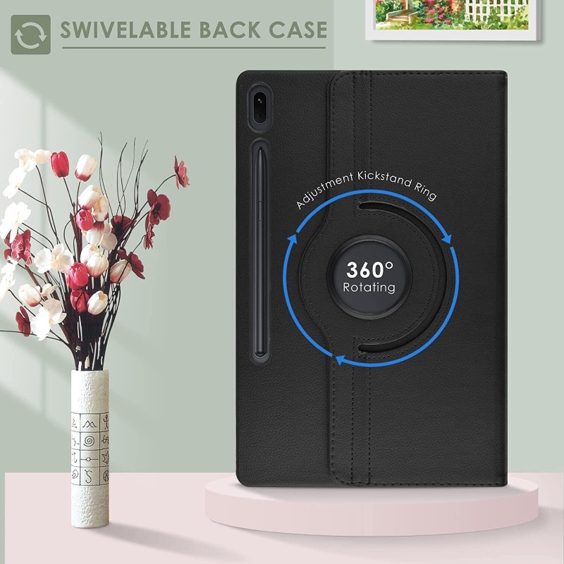 Ốp Bao Da Máy Tính Bảng Nắp Lật Xoay 360 Độ Cho Samsung Galaxy Tab S8 Ultra 14.6 2022 SM-X900 X906 360/Tab S8 + 12.4 2022/Tab S7 FE 12.4 2021/Tab S7 Plus 12.4 2020