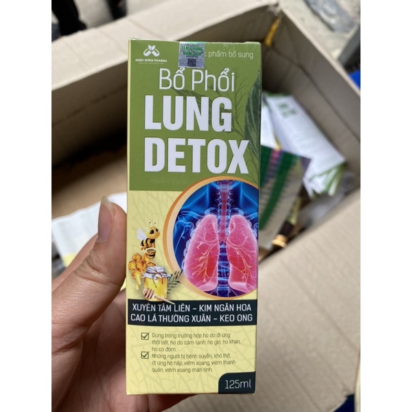 bổ phổi lung detox hàng 125ml chính hãng