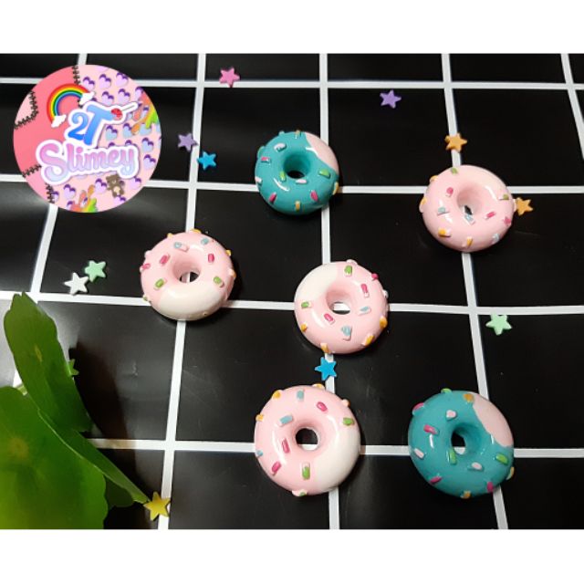 Charm Bánh Donut Nguyên Liệu Trang Trí Slime