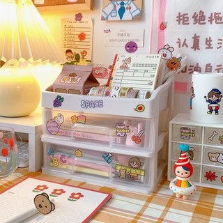 Kệ Đựng Mỹ Phẩm Đồ Trang Điểm Trang Sức 4 Tầng Ngăn Kéo Tiện Dụng Cute Shop