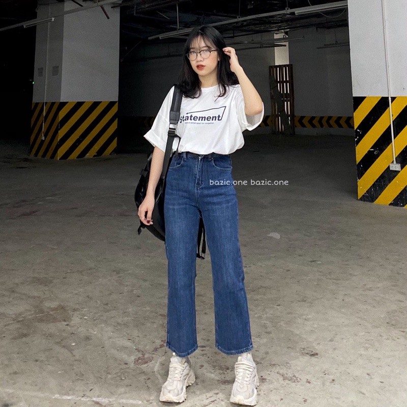 Quần jeans ống suông vừa co giãn 901