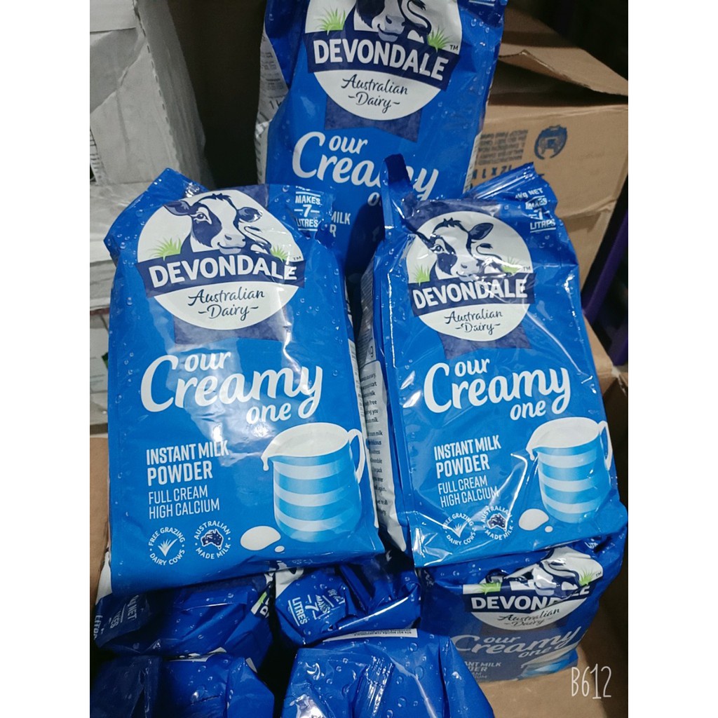 Sữa tươi dạng bột nguyên kem fullcream devondale 1Kg của Úc