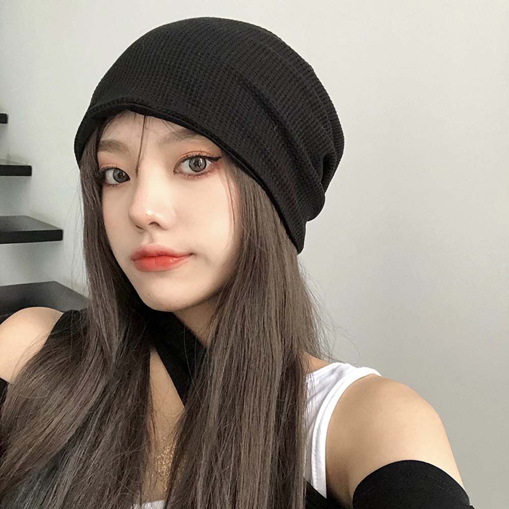 Mũ beanie thoáng khí màu trơn kẻ sọc nhiều màu phong cách hip hop thời trang cho nam và nữ