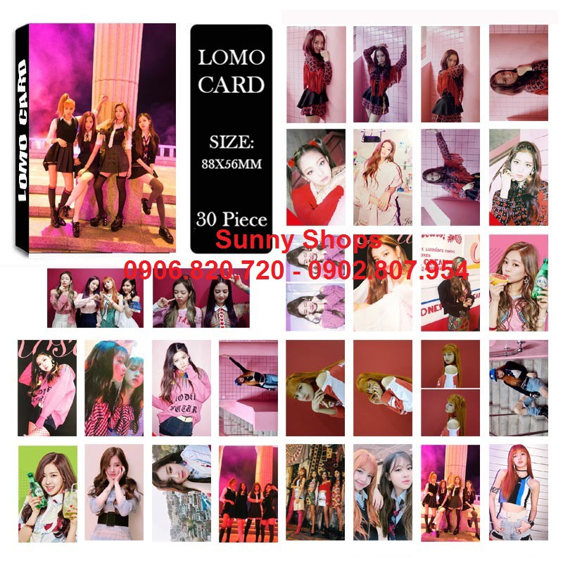Lomocard 30tấm hình có hộp nhóm BlackPink và thành viên Jennie, Jisoo, Lisa, Rose | BigBuy360 - bigbuy360.vn