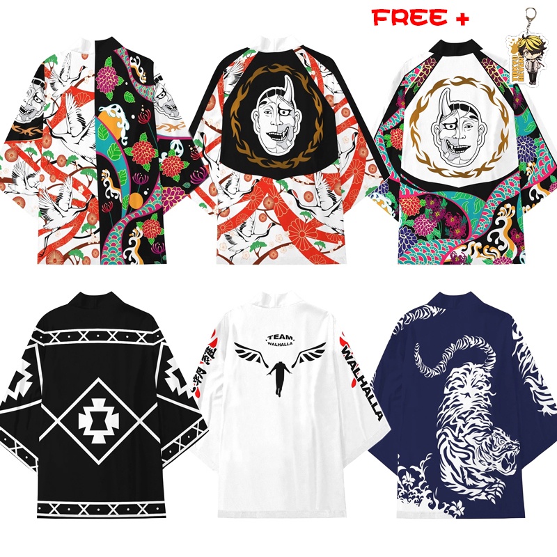 Áo Khoác Kimono In Họa Tiết Tokyo Manji Cho Nữ