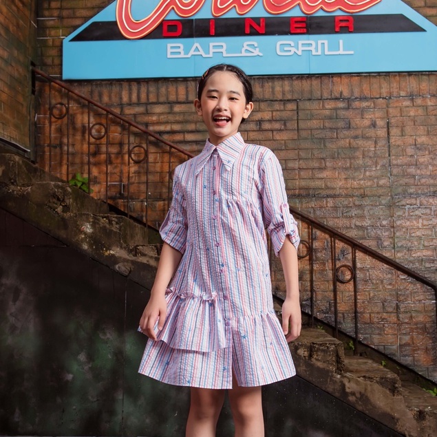 Đầm JOOKYLI bé gái suông cổ đức 47G1017