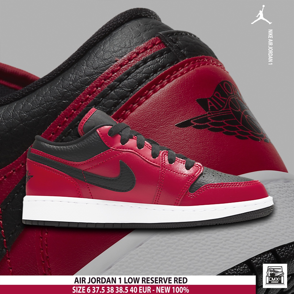 😘  Giày Air Jordan 1 Low ' Reverse Red '  - REAL AUTHETIC 100%